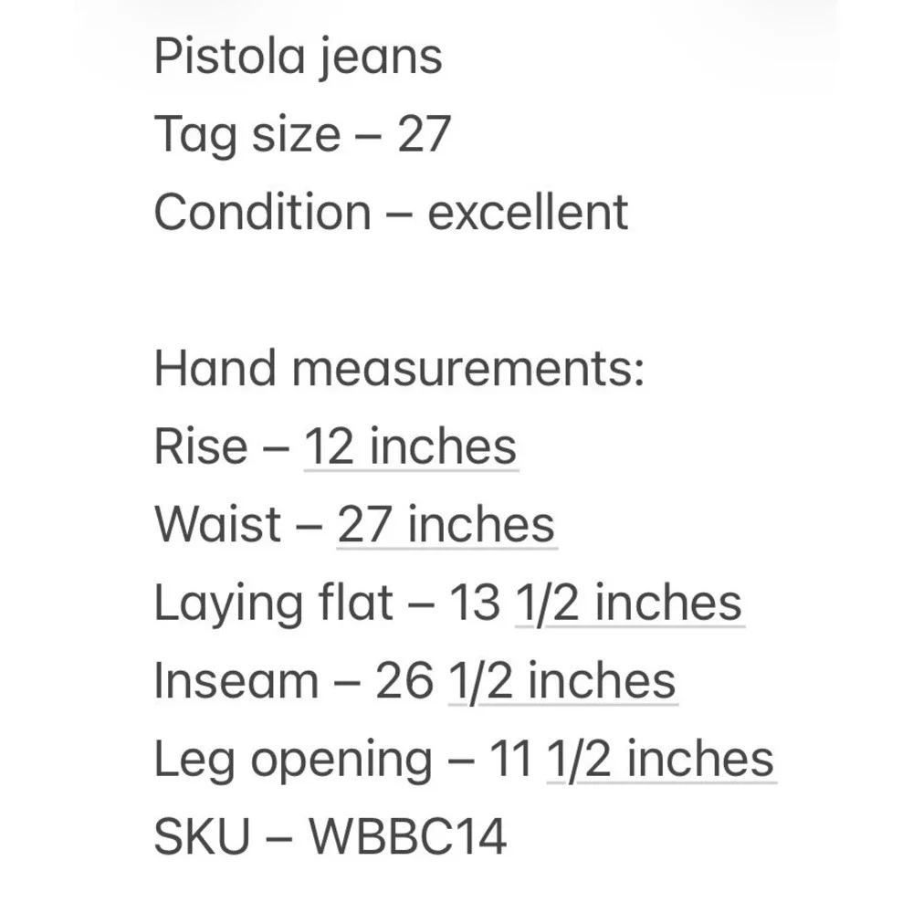 Pistola Womens Lana High Rise Ultra Wide Leg Raw Hem Blue Jeans 27 Meas: 27x26.5
